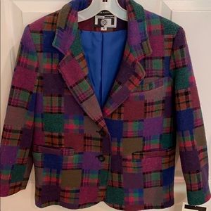 Girls Colorful Wool Lined Blazer/NWT